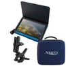 Aqua-Vu AV722 underwater camera kit with 7-inch LCD screen, RAM® mount, and carry case for portable fishing solutions.