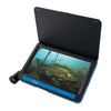 Aqua-Vu AV722 HD portable underwater camera displaying a vibrant underwater image of a fish on a 7-inch LCD screen.