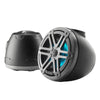 JL Audio M3 VeX™ Series 6.5" Enclosed Coaxial Speakers w/RGB LED Lighting & White Sports Grilles - M3-650VEX-Mb-S-Gm-i