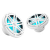 JL Audio M3 Series 7.7" Marine Coaxial Speakers w/Gloss White Sport Grilles w/RGB LED Lighting - M3-770X-S-Gw-i