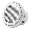 JL Audio M6 8" Marine Subwoofer with Gloss White Classic Grille for enhanced audio performance on boats.