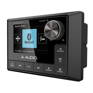 JL Audio MediaMaster 105 weatherproof source unit with full color display and Bluetooth controls.