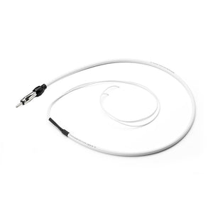 JL Audio Motorola style AM/FM antenna cable with male plug, designed for marine-grade durability and compatibility.