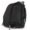 Black portable carrying case with multiple zippered compartments for outdoor equipment.