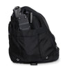 Side view of a portable black bag designed for Garmin Echomap UHD2 with a pocket for accessories.