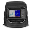 Garmin ECHOMAP UHD2 53cv ice fishing bundle displayed in portable carrying case with screen showing detailed maps.