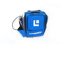 Lowrance Explorer ActiveTarget kit in blue waterproof bag for portable fishing solutions.