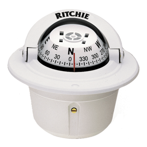 Ritchie F-50W Explorer Compass - Flush Mount - White