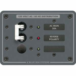 Blue Sea 8029 AC Main +1 Position Breaker Panel - White Switches