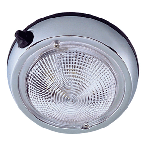 Perko Surface Mount Dome Light - 3 3/4" O.D. (3" Lens) - Chrome Plated