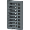 Blue Sea 4378 WeatherDeck Water Resistant Circuit Breaker Panel - 8 Position - Grey