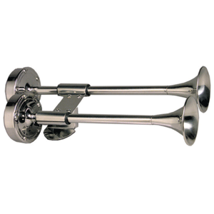 Schmitt & Ongaro Deluxe All-Stainless Shorty Dual Trumpet Horn - 12V