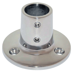 Whitecap, 90 Round Base 316 SS Rail Fitting