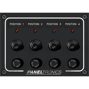 Paneltronics Waterproof Panel - DC 4-Position Toggle Switch & Fuse w/LEDs