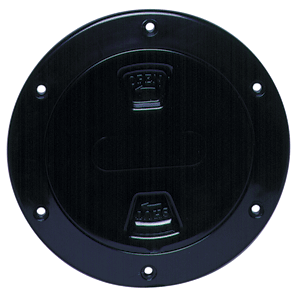 Beckson 4" Smooth Center Screw-Out Deck Plate - Black