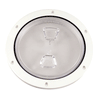 Beckson 6" Clear Center Screw Out Deck Plate - White