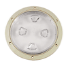 Beckson 8" Clear Center Screw-Out Deck Plate - Beige