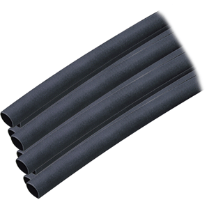 Ancor Adhesive Lined Heat Shrink Tubing (ALT) - 1/4" x 6" - 10-Pack - Black