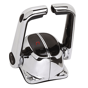 UflexTwin Lever Top Mount Control w/Neutral Lock & Trim Switch - Chrome