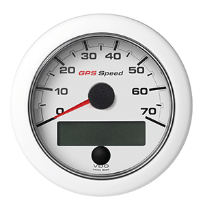 Veratron 3-3/8" (85mm) OceanLink® GPS Speedometer (0-70 KN/MPH/KMH) - White Dial &amp; Bezel