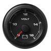 Veratron 52MM (2-1/16") OceanLink Battery Voltage Gauge - 8 to 16 V - Black Dial & Bezel