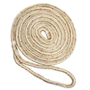 New England Ropes 1/2" x 25' Nylon Double Braid Dock Line - White/Gold w/Tracer