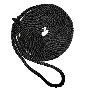 New England Ropes 5/8" X 50' Premium Nylon 3 Strand Dock Line - Black