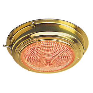 Sea-Dog Brass LED Day/Night Dome Light - 5" Lens