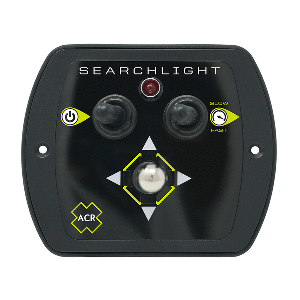 ACR Dash Mount Point Pad for RCL-95 Searchlight featuring control buttons and indicator lights.