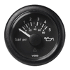 Veratron 52 MM (2-1/16") ViewLine Oil Pressure Gauge 5 Bar/80 PSI - Black Dial & Round Bezel