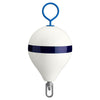 Polyform Mooring Buoy w/Iron 13.5" Diameter - White Blue Stripe