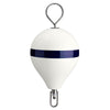 Polyform Mooring Buoy w/SS 13.5" Diameter - White Blue Stripe