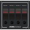 Paneltronics Waterproof Panel - DC 4-Position Illuminated Rocker Switch & Circuit Breaker