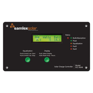 Samlex Flush Mount Solar Charge Controller w-LCD Display - 30A