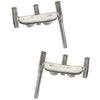 Tigress Offset Triple Rod Holder w/Cup Holders - Port Side & Starboard Side - Polished Aluminum