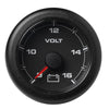 Veratron 52MM (2-1/16") OceanLink Battery Voltage Gauge - 8 to 16 V - Black Dial & Bezel