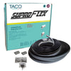 TACO SuproFlex Rub Rail Kit - Black w/Flex Chrome Insert - 2"H x 1.2"W x 80'L