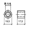 Veratron Pyrometer Sensor Threaded Bushing f/Welding to Manifold f/Thermocoupler Element