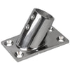 Sea-Dog Rail Base Fitting Rectangular Base 60° 316 Stainless Steel - 1-7/8" x 3-1/4" - 1" OD