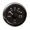 Veratron 2-1/16" (52mm) ViewLine Voltmeter - 8-16V - Black Dial & Bezel