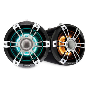 Fusion SG-FLT652SPC 6.5" Tower Speaker Chrome With CRGBW Lighting